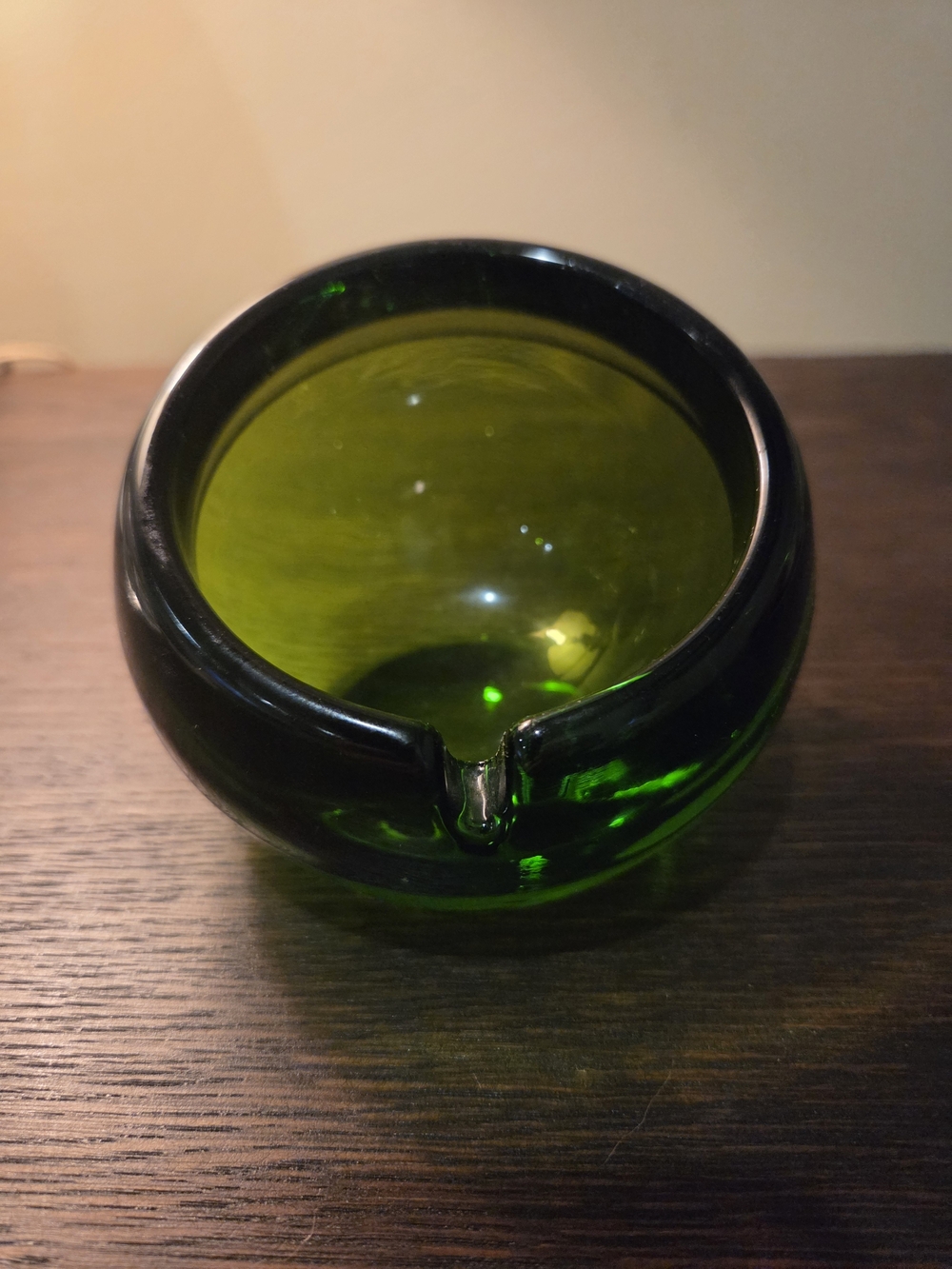 Viking MCM glass Orb Ashtray